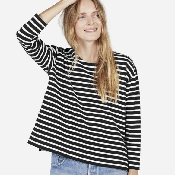 Everlane Tops - Everlane Womens Top Size XL Black and White Stripe